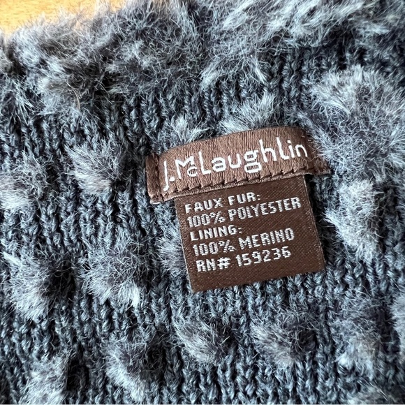 J MCLAUGHLIN AZALEA FAUX FUR NECK WARMER LUXURY CHIC ELEGANT SOFT APRES SKI GRAY - Picture 6 of 7